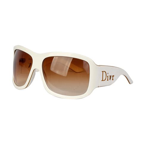 christian Dior white sunglasses